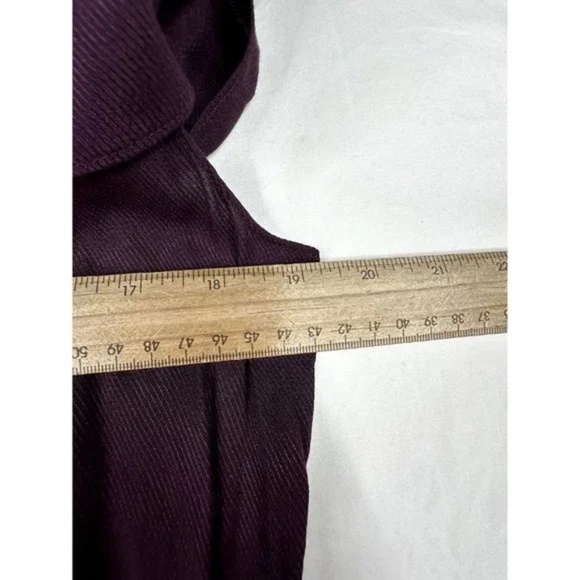 Theory Desiraya Senna Cold Shoulder Blouse size Large Purple‎ - Picture 5 of 6